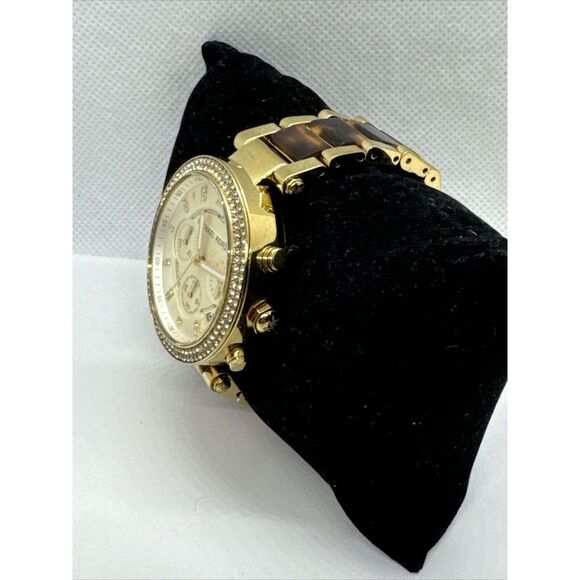 Michael Kors Parker MK5688 Women's Gold Tortoise Analog Dial Quartz Watch JNA432 - Picture 2 of 11